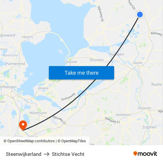Steenwijkerland to Stichtse Vecht map