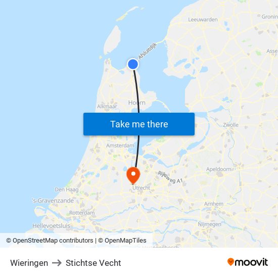 Wieringen to Stichtse Vecht map