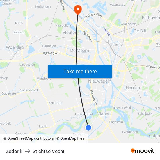 Zederik to Stichtse Vecht map