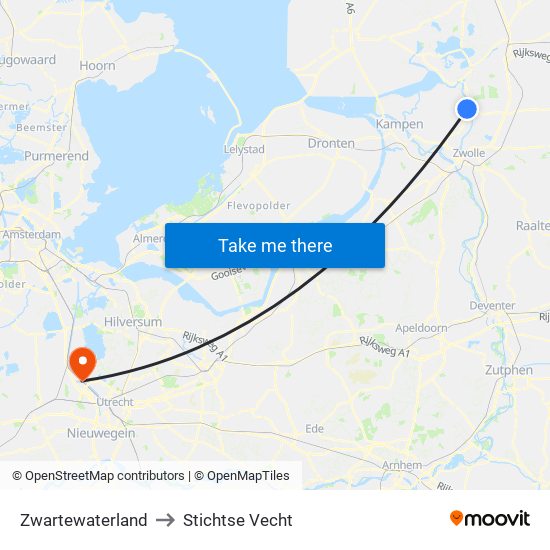 Zwartewaterland to Stichtse Vecht map