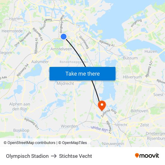 Olympisch Stadion to Stichtse Vecht map