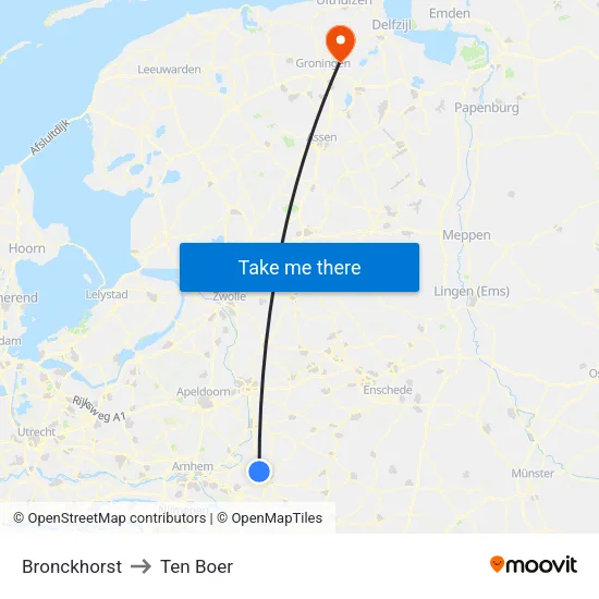 Bronckhorst to Ten Boer map