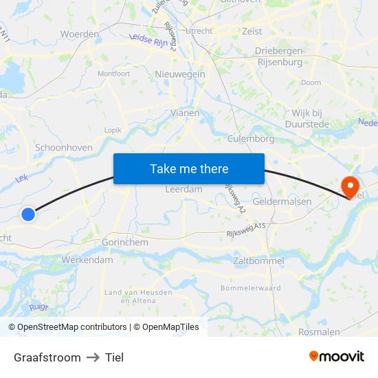 Graafstroom to Tiel map