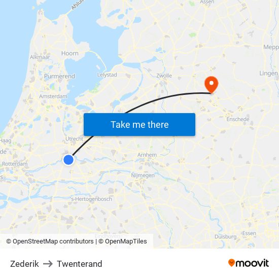 Zederik to Twenterand map