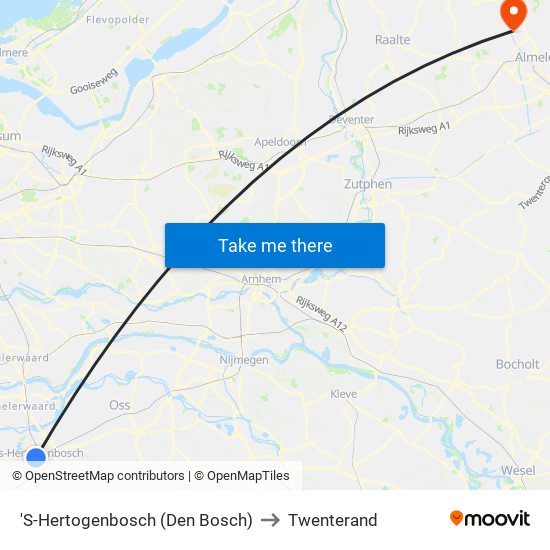 'S-Hertogenbosch (Den Bosch) to Twenterand map