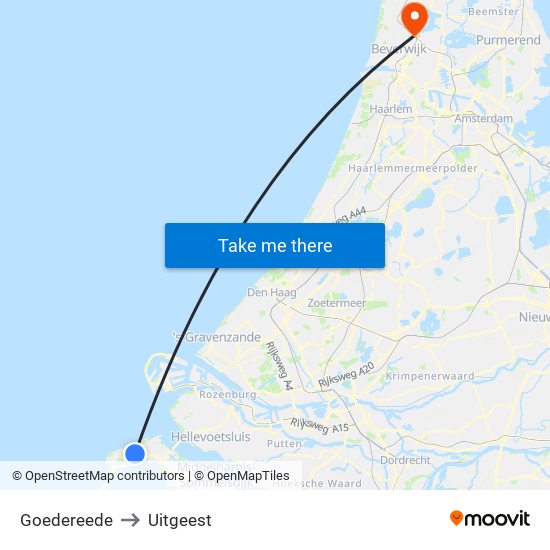 Goedereede to Uitgeest map