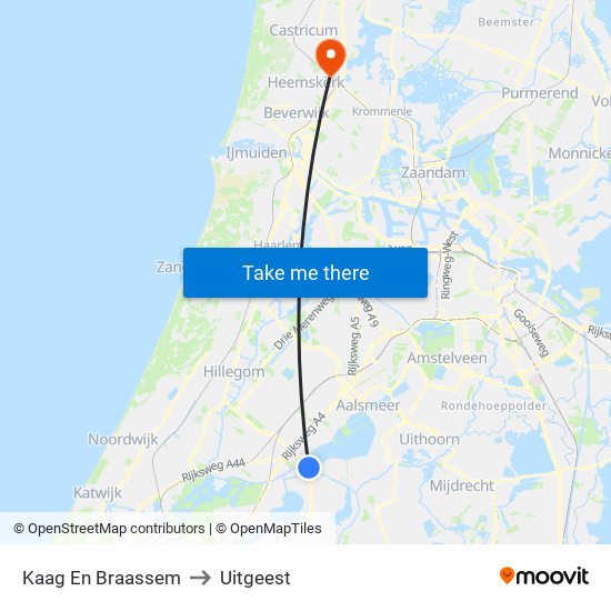 Kaag En Braassem to Uitgeest map