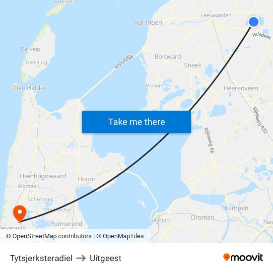 Tytsjerksteradiel to Uitgeest map