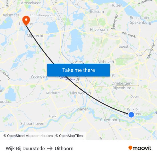 Wijk Bij Duurstede to Uithoorn map