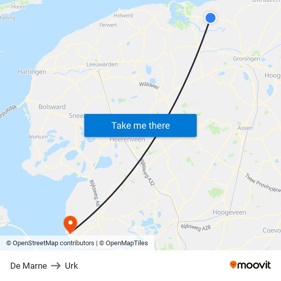 De Marne to Urk map