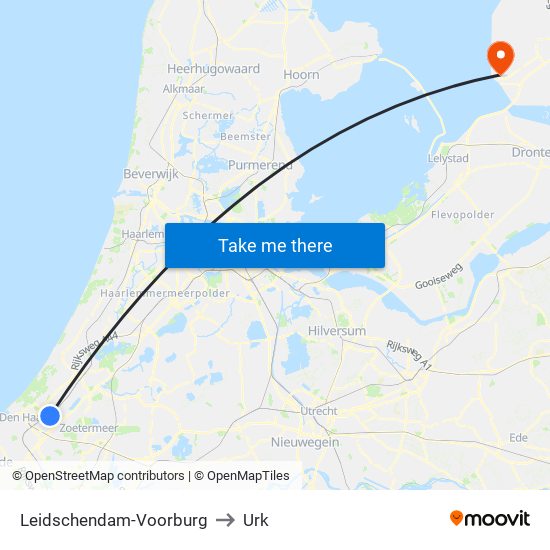 Leidschendam-Voorburg to Urk map