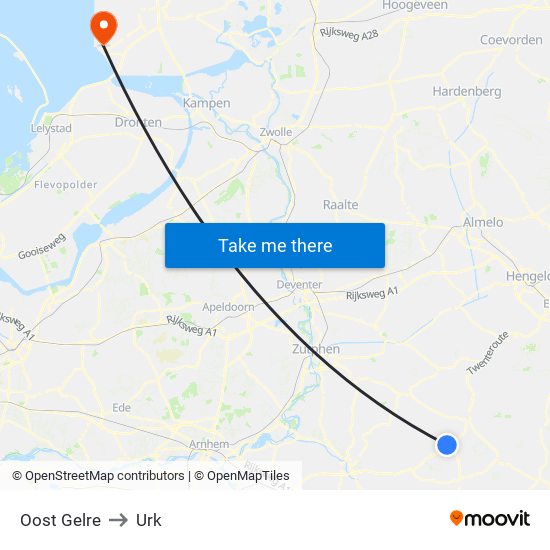 Oost Gelre to Urk map