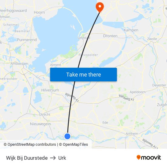 Wijk Bij Duurstede to Urk map