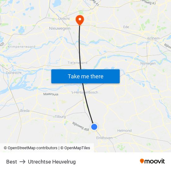 Best to Utrechtse Heuvelrug map