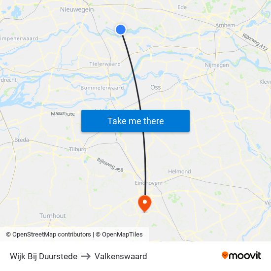 Wijk Bij Duurstede to Valkenswaard map