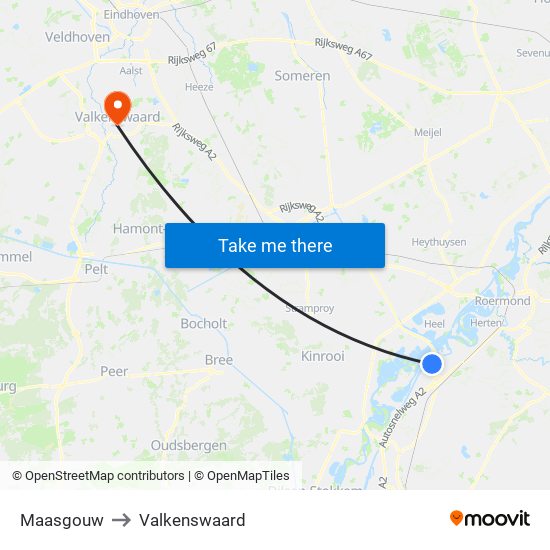 Maasgouw to Valkenswaard map