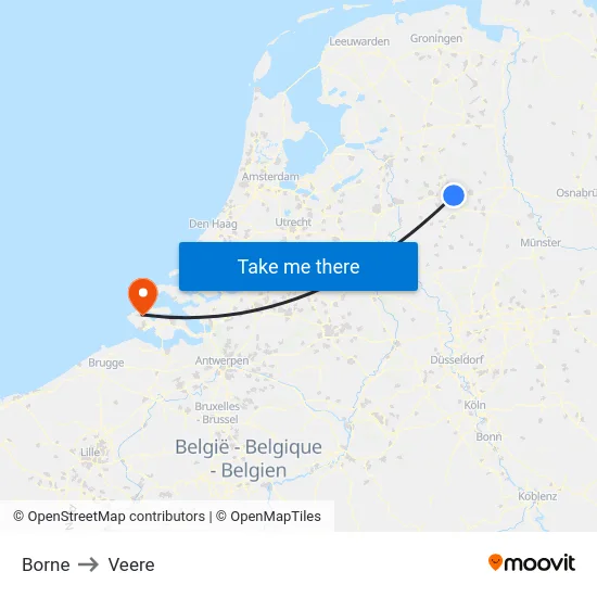 Borne to Veere map