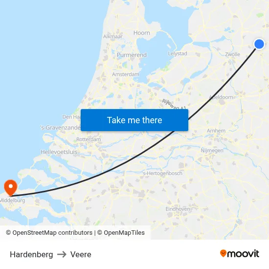 Hardenberg to Veere map
