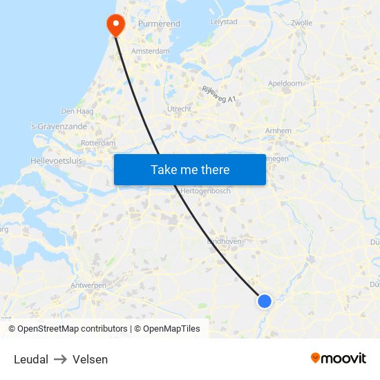 Leudal to Velsen map