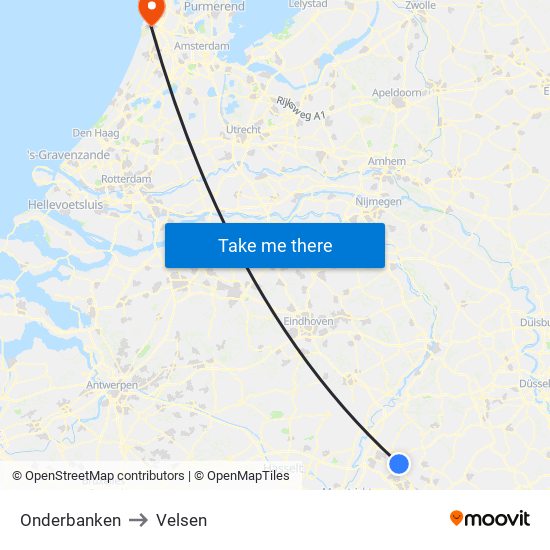 Onderbanken to Velsen map