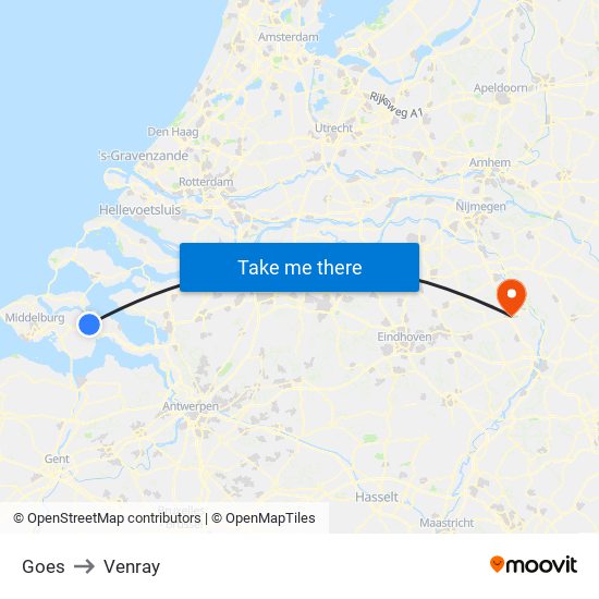 Goes to Venray map