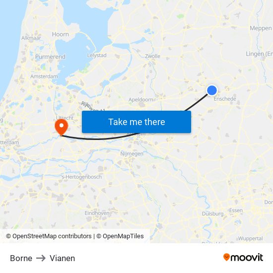 Borne to Vianen map