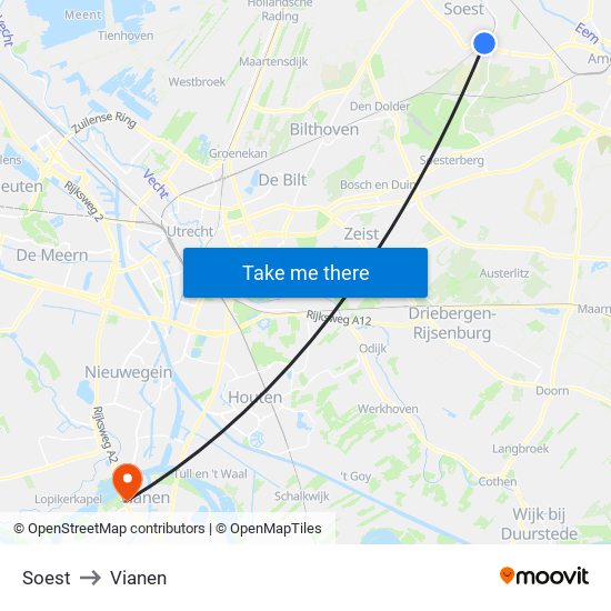 Soest to Vianen map