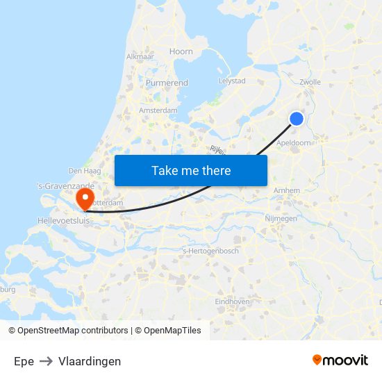 Epe to Vlaardingen map
