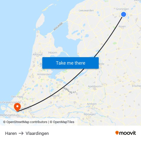 Haren to Vlaardingen map