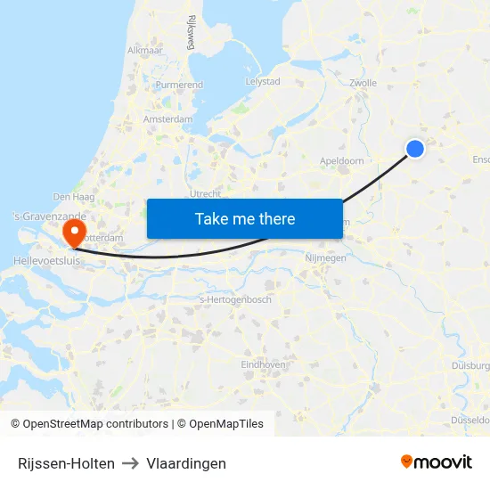 Rijssen-Holten to Vlaardingen map
