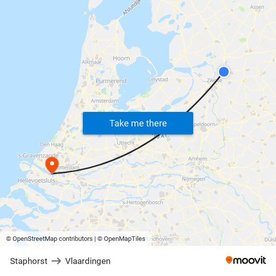 Staphorst to Vlaardingen map