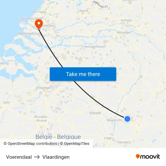 Voerendaal to Vlaardingen map