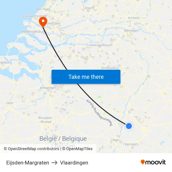 Eijsden-Margraten to Vlaardingen map