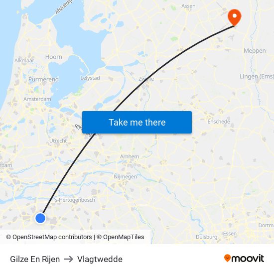 Gilze En Rijen to Vlagtwedde map