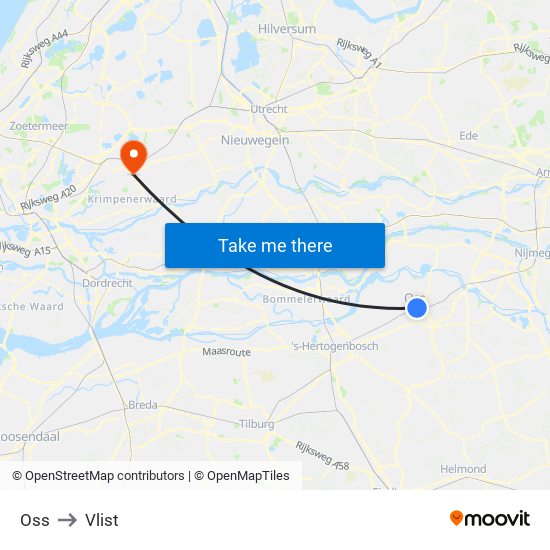 Oss to Vlist map