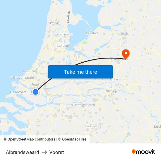 Albrandswaard to Voorst map