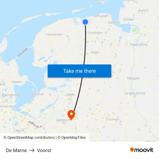 De Marne to Voorst map