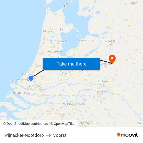 Pijnacker-Nootdorp to Voorst map