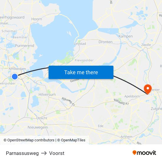 Parnassusweg to Voorst map