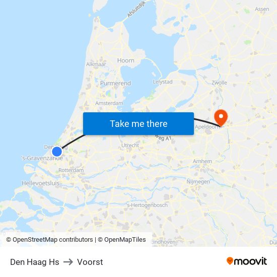 Den Haag Hs to Voorst map