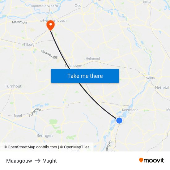 Maasgouw to Vught map