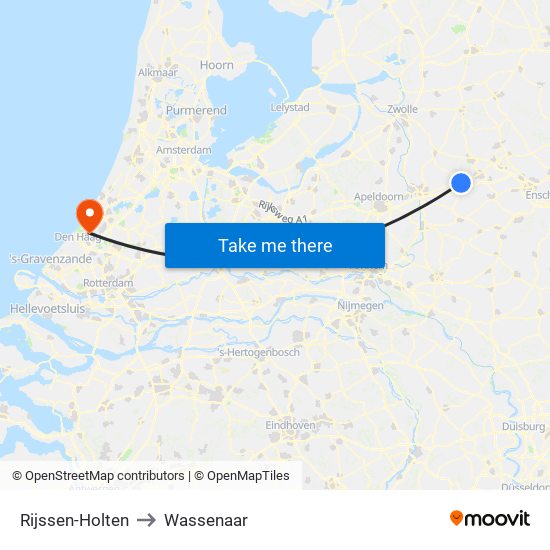 Rijssen-Holten to Wassenaar map