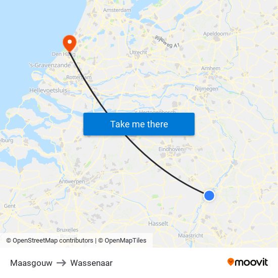 Maasgouw to Wassenaar map