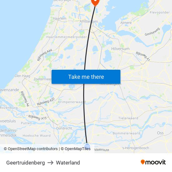 Geertruidenberg to Waterland map