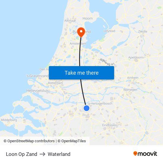 Loon Op Zand to Waterland map