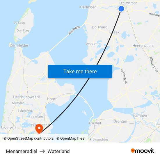 Menameradiel to Waterland map