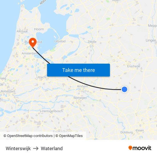 Winterswijk to Waterland map