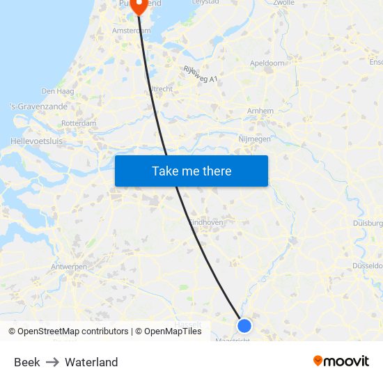 Beek to Waterland map