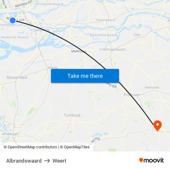 Albrandswaard to Weert map