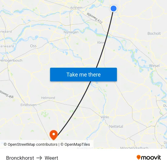 Bronckhorst to Weert map